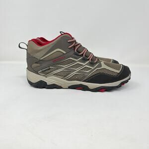 Merrell Moab 5 Brown Taupe Waterproof Mid Top Hiking Trail Boot Men's Size 7 M